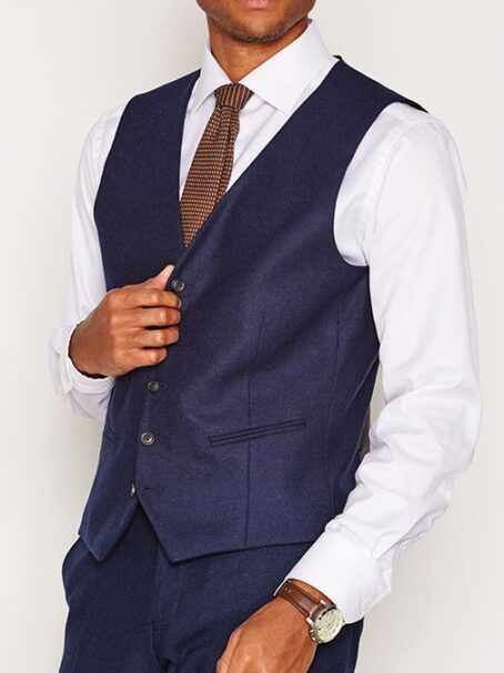 Shdone Myloiver Navy Waistcoat